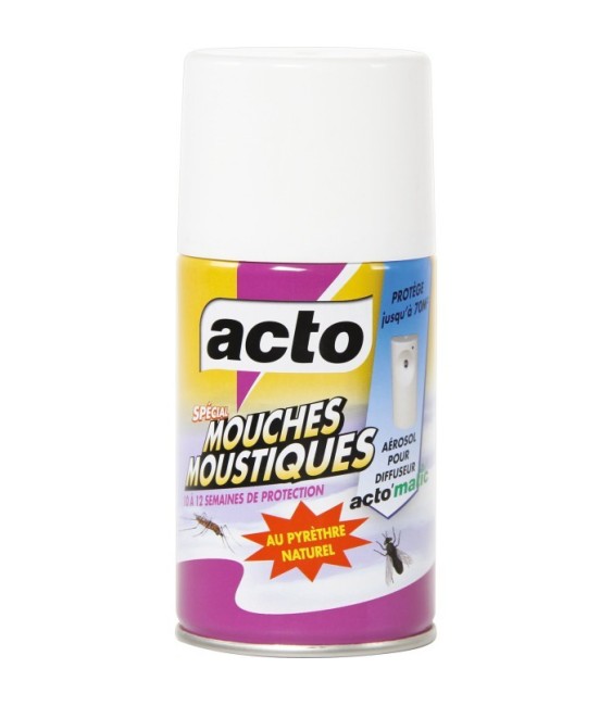 Recharge aérosol pour diffuseur électrique - mouches et moustiques - 250 ml - ACTO