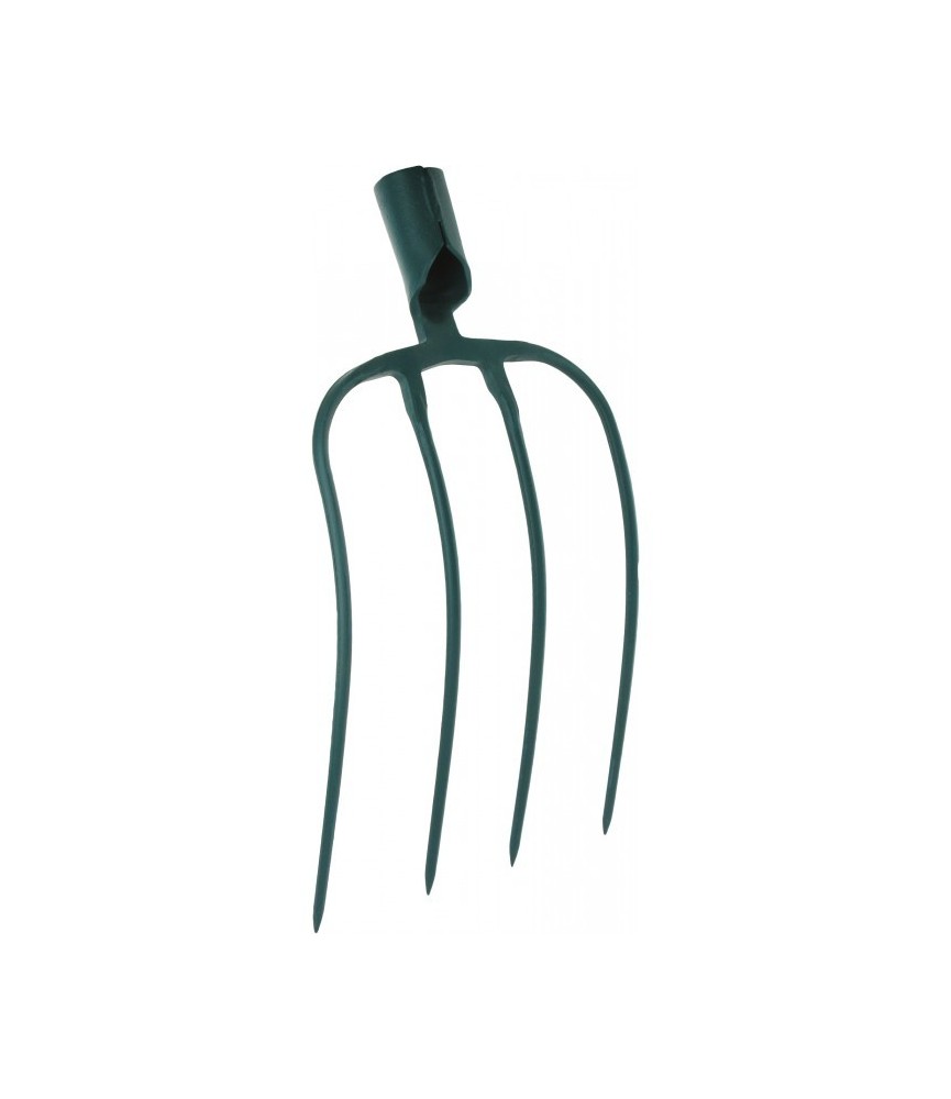 Fourche à fumier - Sans manche - 4 dents - 30 cm - CAP VERT Fourche à fumier - Sans manche - 4 dents - 30 cm - CAP VERT