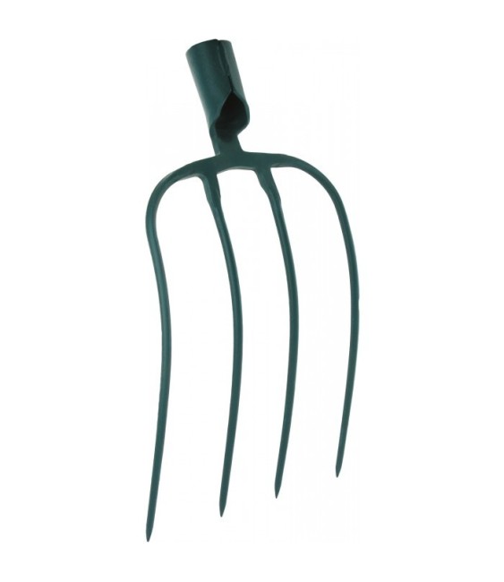 Fourche à fumier - Sans manche - 4 dents - 30 cm - CAP VERT