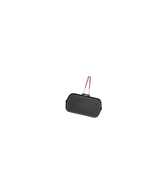 Gril viande rectangle en fonte - 37x22 cm - noir - INVICTA