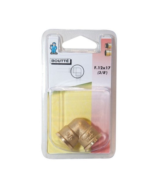 Coude laiton femelle - 12x17 mm de BOUTTE