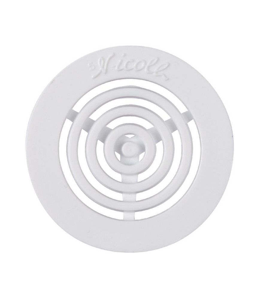 Grille d'aération contre-cloison - Diamètre 45 mm - Blanc - NICOLL Grille d'aération contre-cloison - Diamètre 45 mm - Blanc - NICOLL