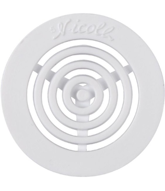 Grille d'aération contre-cloison - Diamètre 45 mm - Blanc - NICOLL