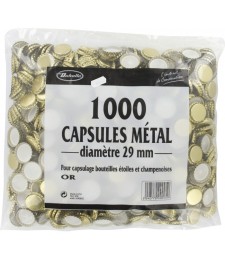Capsule pour bouteilles champenoises x 1 000 - OR - D: 29 mm - DUHALLE