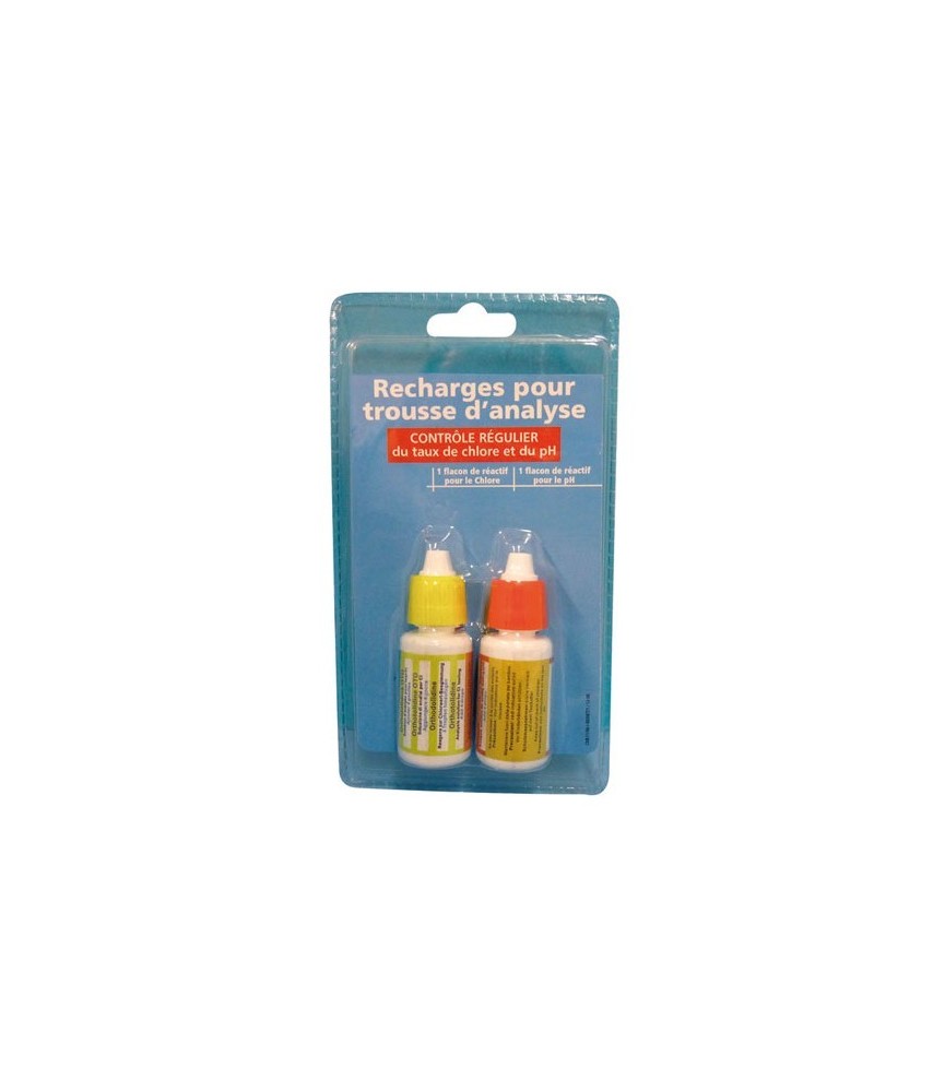 Recharge pour trousse analyseur - chlore et pH - BLUE POINT COMPANY Recharge pour trousse analyseur - chlore et pH - BLUE POINT COMPANY