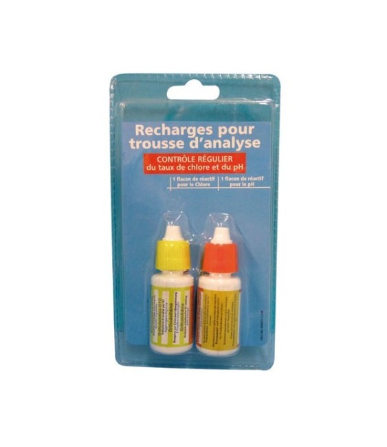Recharge pour trousse analyseur - chlore et pH - BLUE POINT COMPANY
