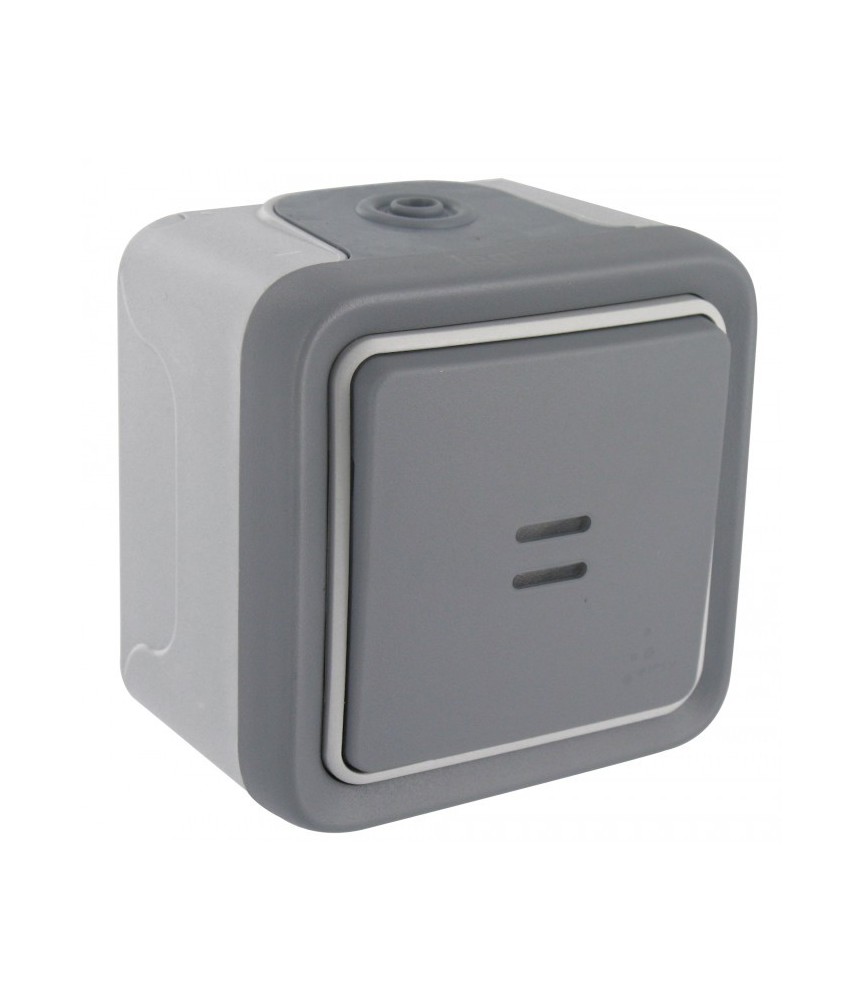 Interrupteur en saillie Legrand - Plexo - Gris - Lumineux Interrupteur en saillie Legrand - Plexo - Gris - Lumineux