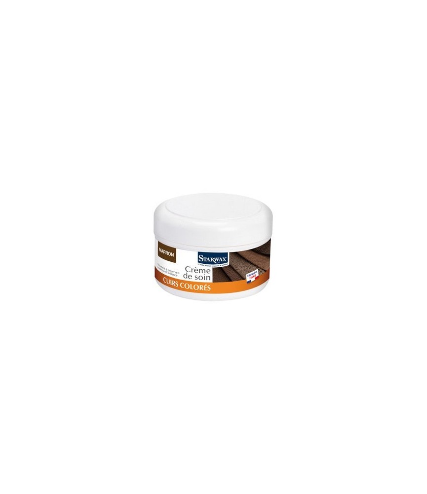 Crème nourrissante pour le cuir - marron - 150mL de STARWAX Crème nourrissante pour le cuir - marron - 150mL de STARWAX