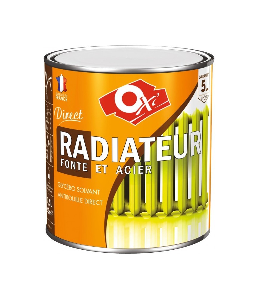 Peinture antirouille - Radiateur Fonte et acier - 0.5 L - OXY