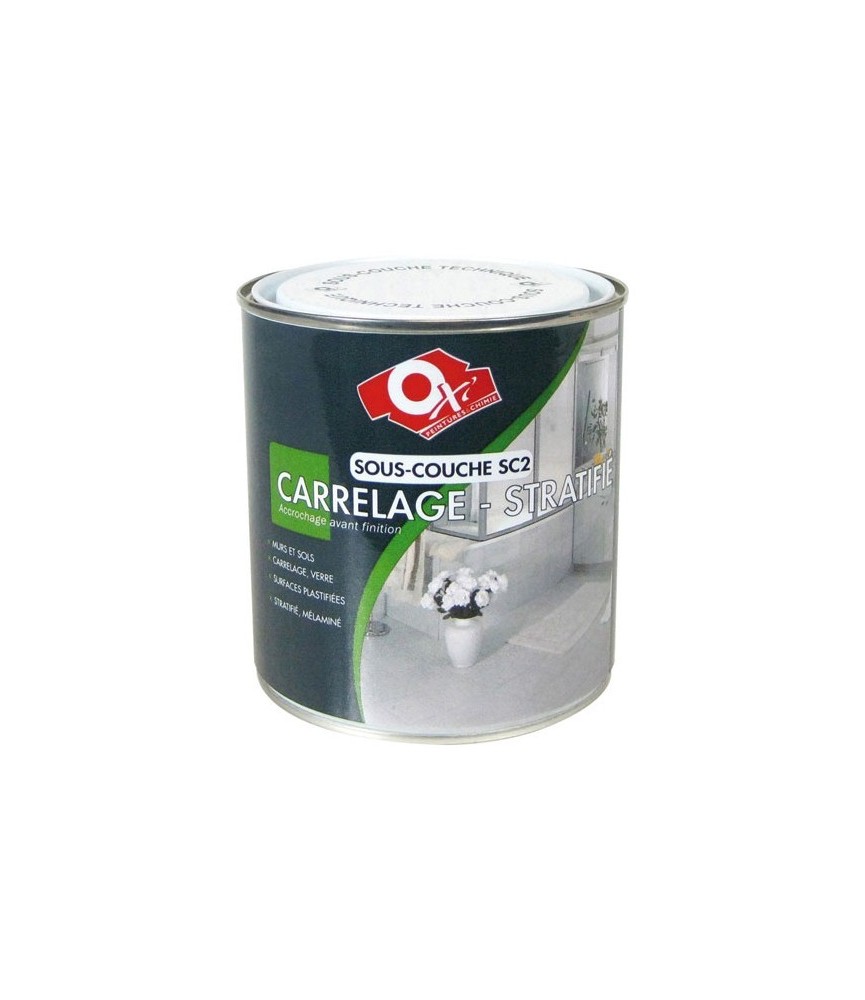 Peinture sous-couche verre et carrelage - 0.5 L - OXI
