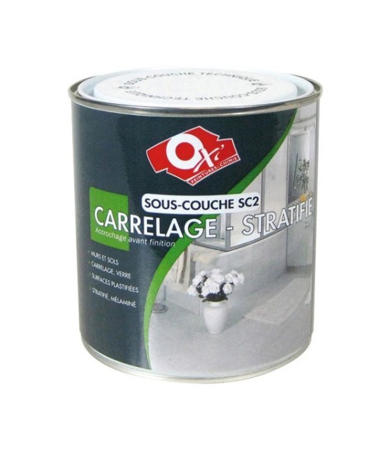 Peinture sous-couche verre et carrelage - 0.5 L - OXI