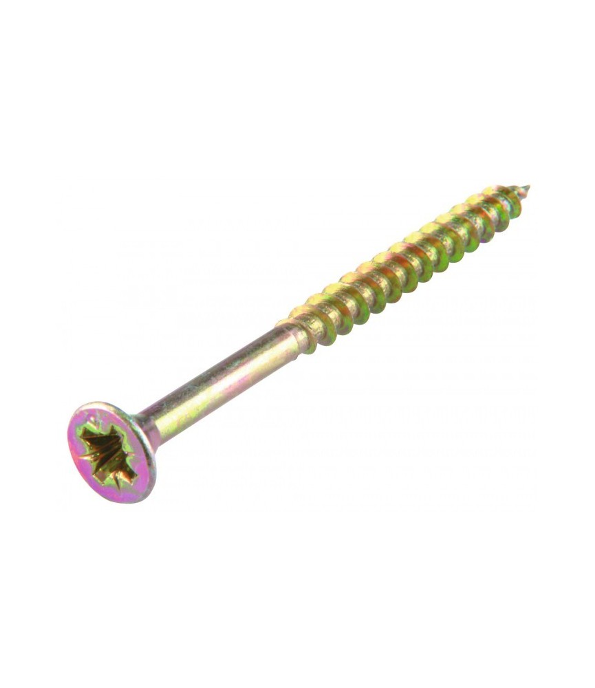 Vis agglo tête fraisée PZ standard acier zingué jaune - 5 x 30 mm - Lot de 7 - FIX'PRO Vis agglo tête fraisée PZ standard acier zingué jaune - 5 x 30 mm - Lot de 7 - FIX'PRO