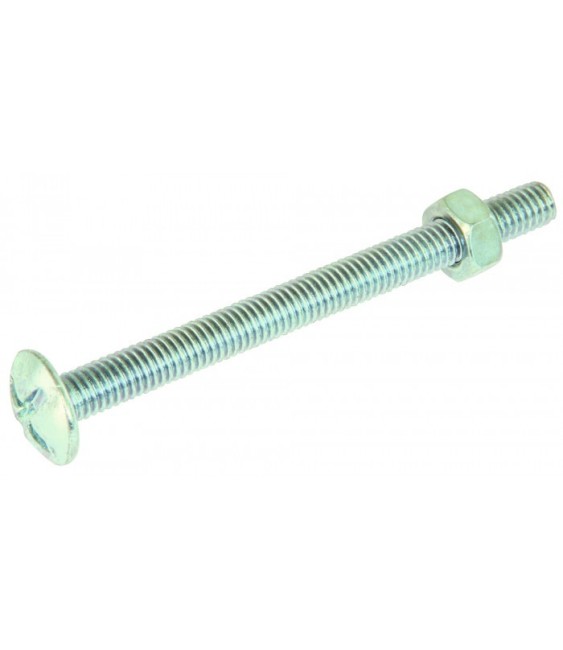 Boulon poêlier acier zingué - 6 x 40 mm - Lot de 4 - FIX'PRO