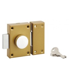 Verrou de sureté à bouton et cylindre - 40 mm - PVM
