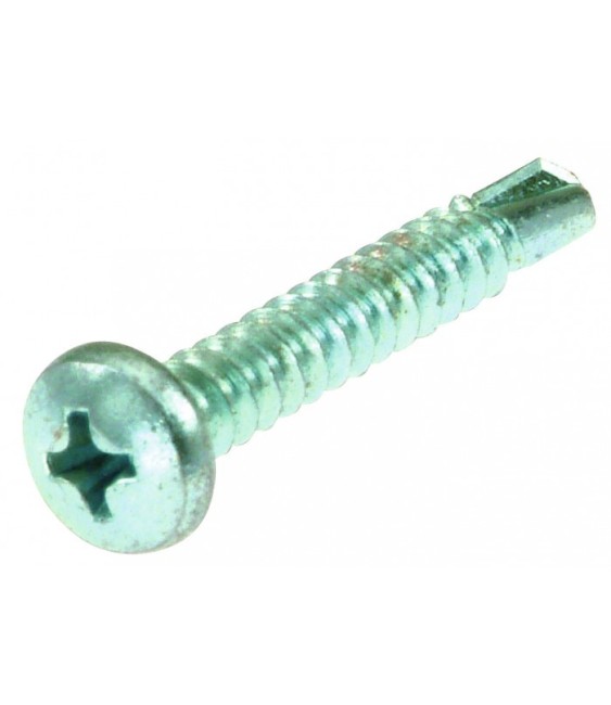 Vis à tôle tête ronde autoforeuse Phillips acier zingué - 4.2 x 16 mm - Lot de 40 - FIX'Pro