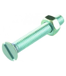 Boulon tête fraisée fendue acier zingué -  4 x 40 mm - Lot de 8 - FIX'PRO