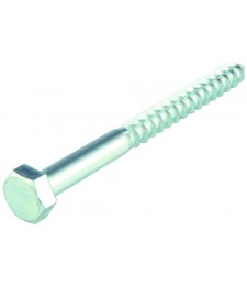 Tirefond tête héxagonale - Acier zingué -  8 x 80 mm - Lot de 25 - FIX'PRO