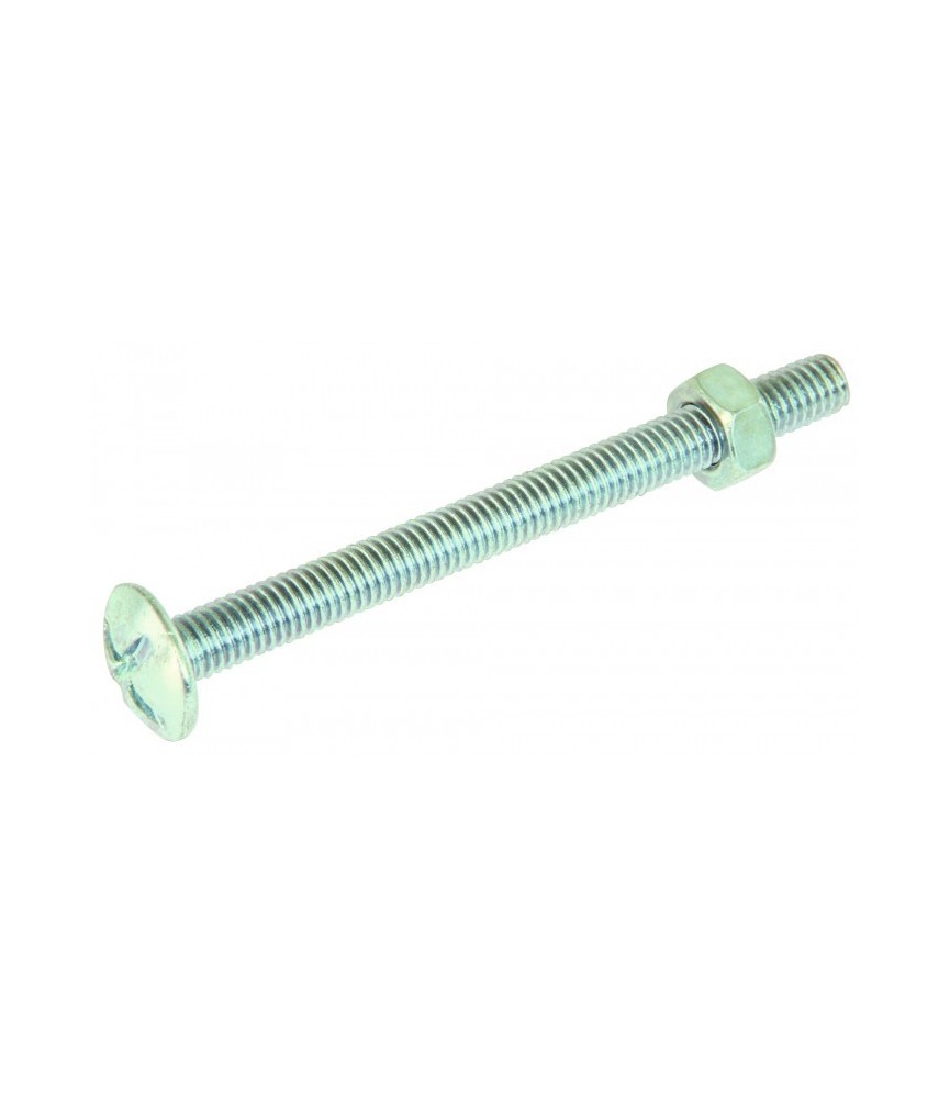 Boulon poêlier acier zingué - 5 x 20 mm - Lot de 6 - FIX'PRO Boulon poêlier acier zingué - 5 x 20 mm - Lot de 6 - FIX'PRO