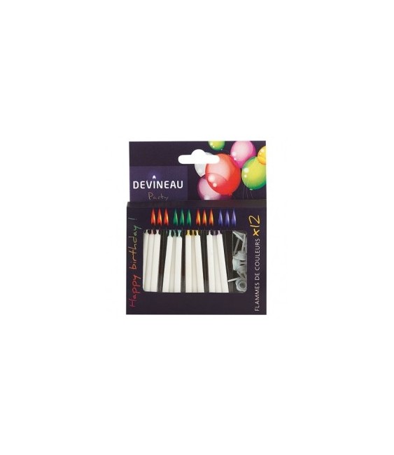 Bougies flammes de couleur - DEVINEAU