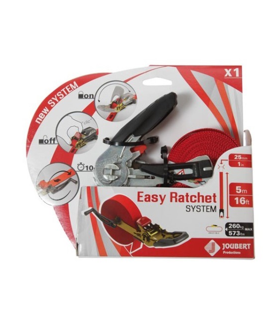 Sangle Easy Ratchet System - 25 mm x 5 m - JOUBERT