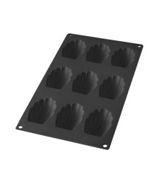 Moule gourmet 9 madeleines - silicone, noir de LÉKUÉ