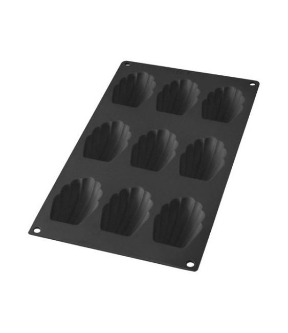 Moule gourmet 9 madeleines - silicone, noir de LÉKUÉ