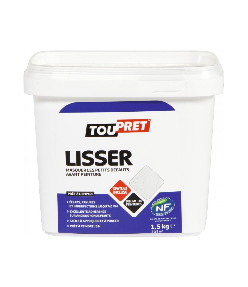Enduit pâte de lissage - 1.5 Kg - TOUTPRET Enduit pâte de lissage - 1.5 Kg - TOUTPRET