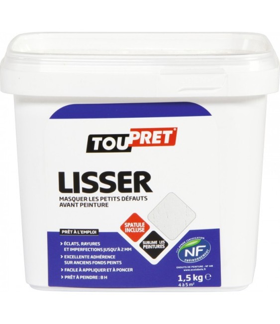 Enduit pâte de lissage - 1.5 Kg - TOUTPRET