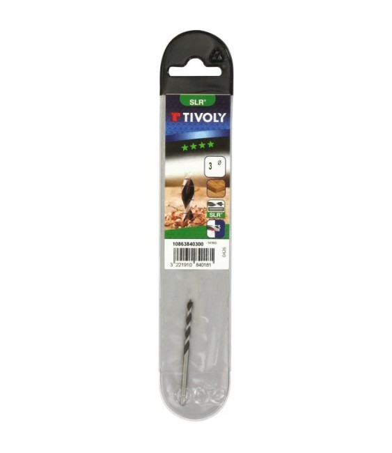 Mèche à bois industrie graduée SLR trois pointes - Longueur 61 mm - Diamètre 3 mm - TIVOLY