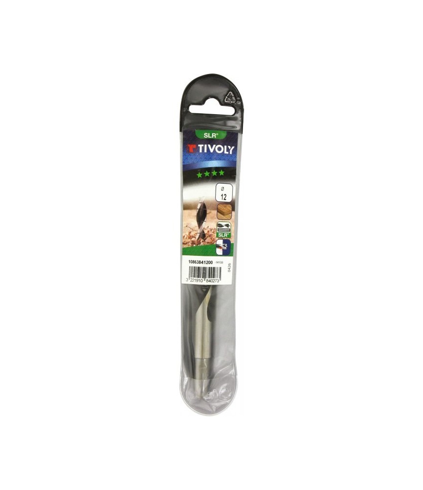 Mèche à bois industrie graduée SLR trois pointes - Longueur 151 mm - Diamètre 12 mm - TIVOLY Mèche à bois industrie graduée SLR trois pointes - Longueur 151 mm - Diamètre 12 mm - TIVOLY