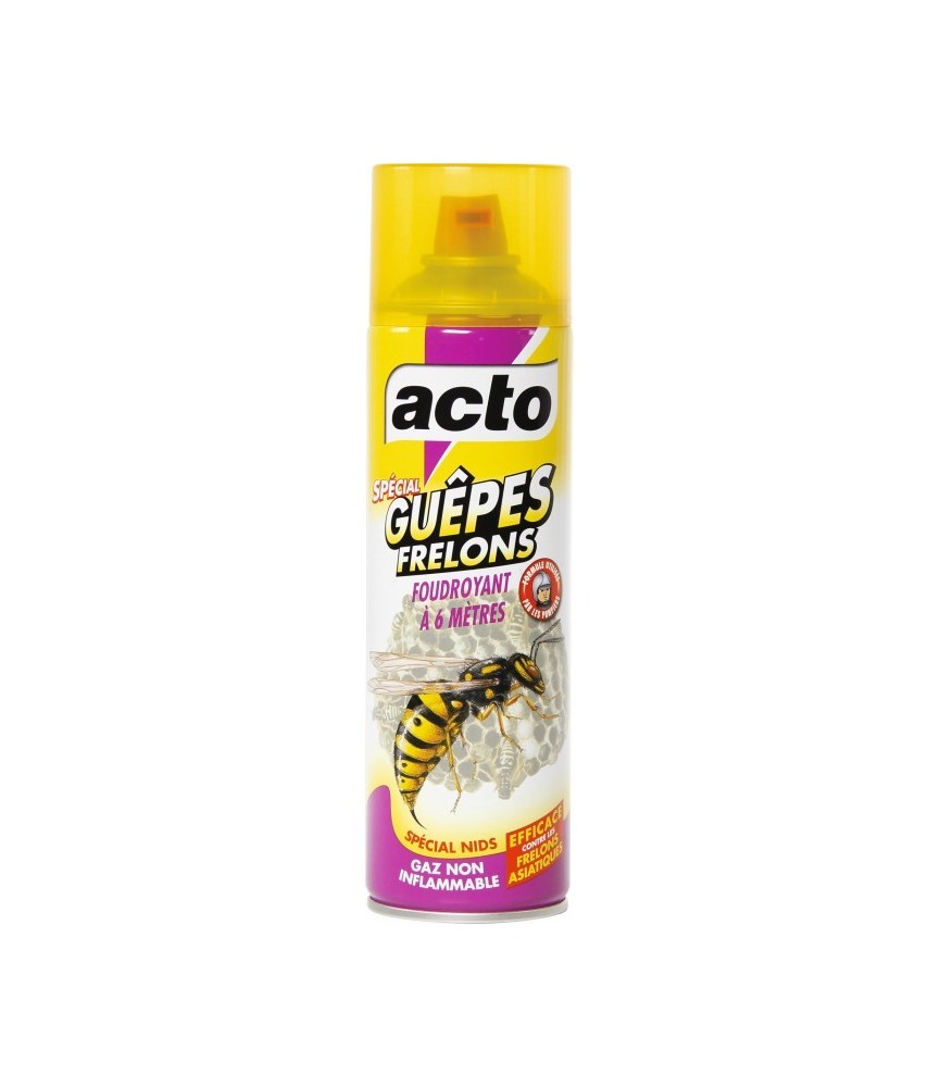 Insecticide guêpes et frelons pulvérisateur - 500 ml - ACTO Insecticide guêpes et frelons pulvérisateur - 500 ml - ACTO