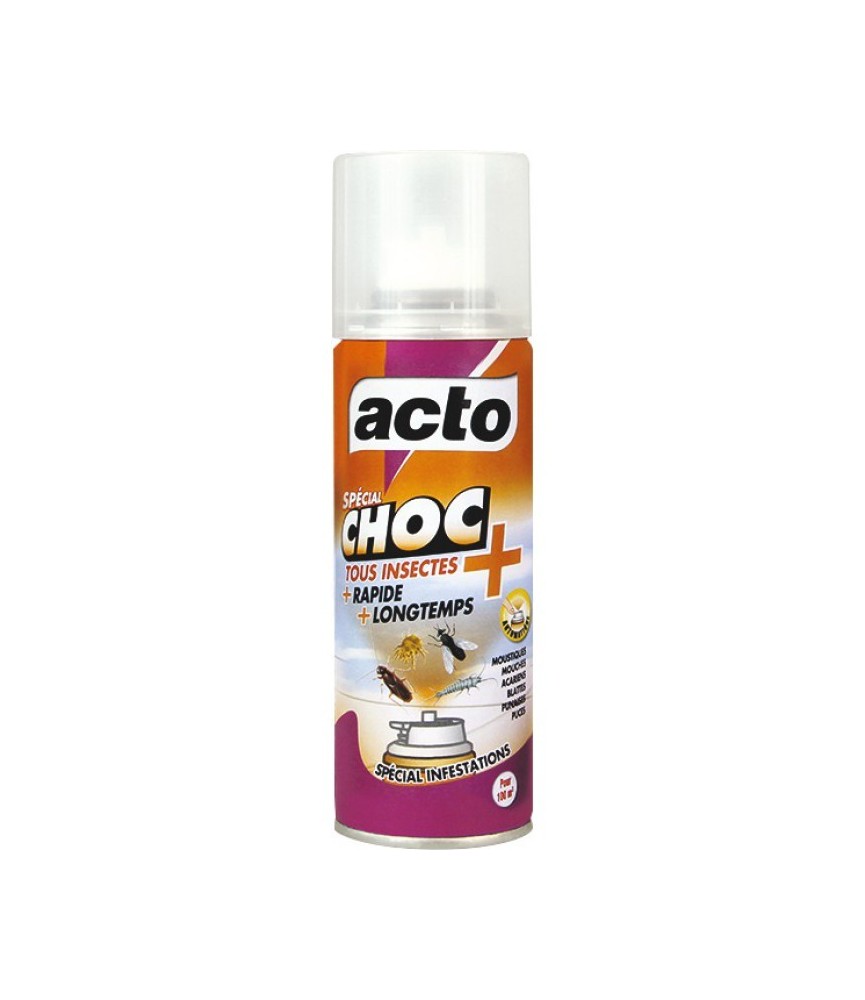 Aérosol choc tous insectes - Aérosol 100 ml - ACTO Aérosol choc tous insectes - Aérosol 100 ml - ACTO