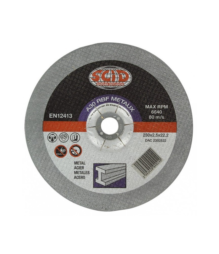 Disques à tronçonner - Métaux - Diamètre 115 mm - Alésage 22,2 mm - SCID