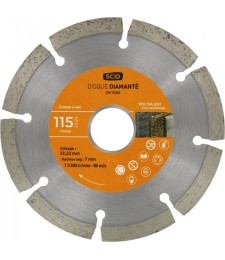 Disque diamant - Couronne segmentée - 115 mm - SCID