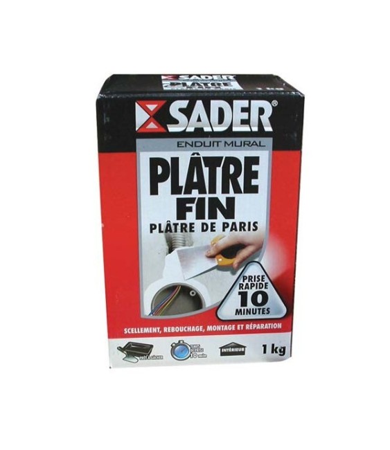 Plâtre fin en sac 1 Kg - SADER