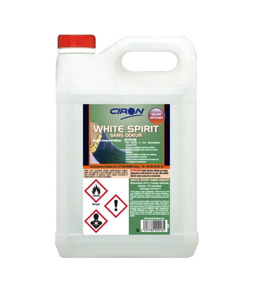 White spirit désaromatisé - 5 L - CIRON White spirit désaromatisé - 5 L - CIRON