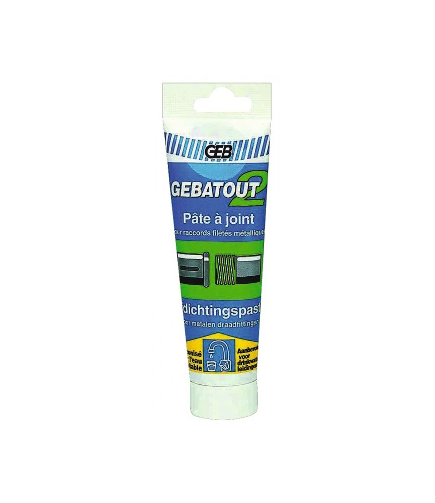Pate à joint - Etanchéite eau potable raccord métal Geb - Tube 125 ml Pate à joint - Etanchéite eau potable raccord métal Geb - Tube 125 ml
