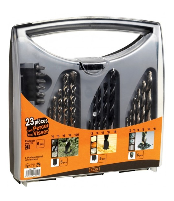 Coffret tout percer tout visser SCID - 23 pièces