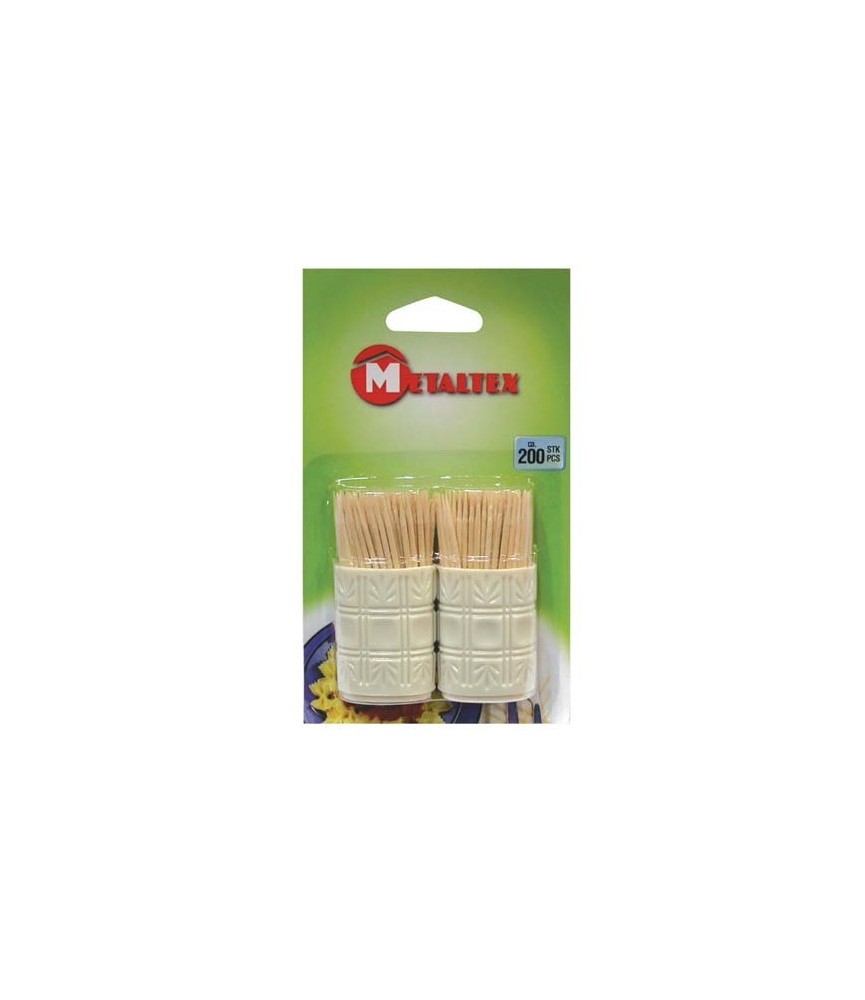 Cure-dents en bois - 2x100 - METALTEX Cure-dents en bois - 2x100 - METALTEX