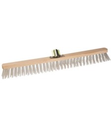Brosse de balai industriel droit - 80 cm - Fibre blanche - BROSSERIE MARCHAND