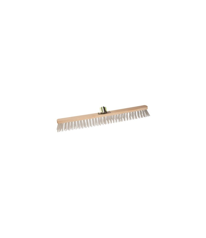 Brosse de balai industriel droit - 80 cm - Fibre blanche - BROSSERIE MARCHAND Brosse de balai industriel droit - 80 cm - Fibre blanche - BROSSERIE MARCHAND