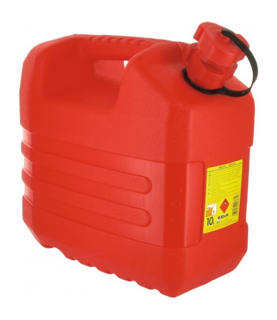 Jerrican rouge 10 L avec bouchon verseur - EDA