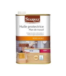 Huile protectrice plan de travail bois huilé 500ml - incolore de STARWAX