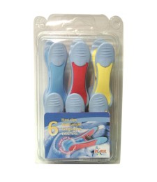 Pince à linge bi-matière - Maxi clips - Lot de 6 - LAGUELLE