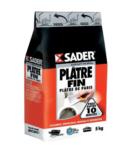 Plâtre fin en sac 5 Kg - SADER
