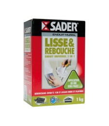 Enduit lisse et rebouche - Universel 2 en 1 - 1 Kg - SADER
