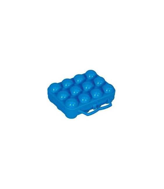 Boîte à oeufs - 12 cases - bleu - ALUMINIUM ET PLASTIQUE