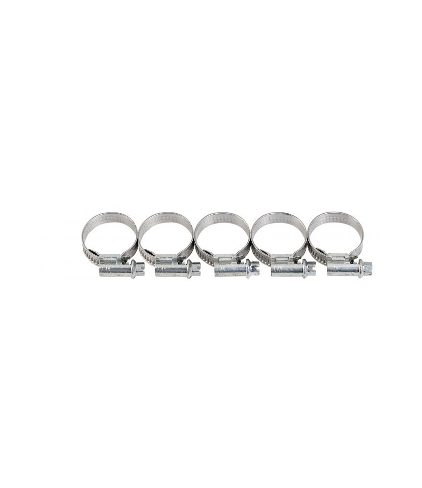 Collier à bande en Inox - 18 - 28 mm - 13 mm - Lot de 5 - CAP VERT Collier à bande en Inox - 18 - 28 mm - 13 mm - Lot de 5 - CAP VERT