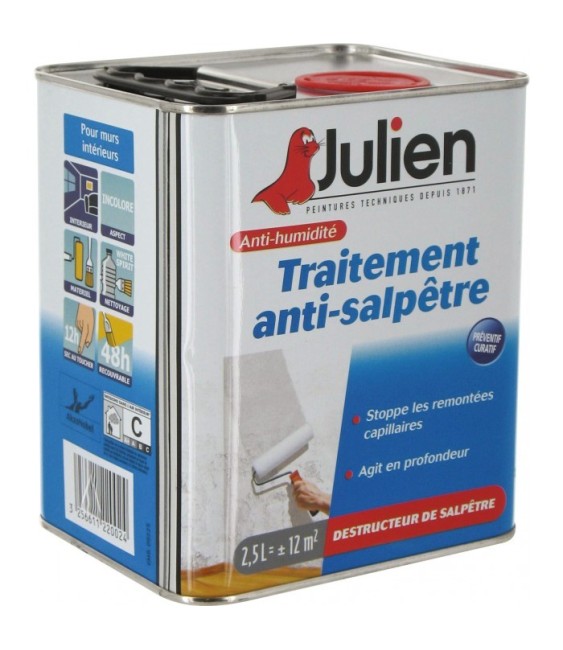 Traitement anti-salpêtre incolore - 2.5 L - JULIEN