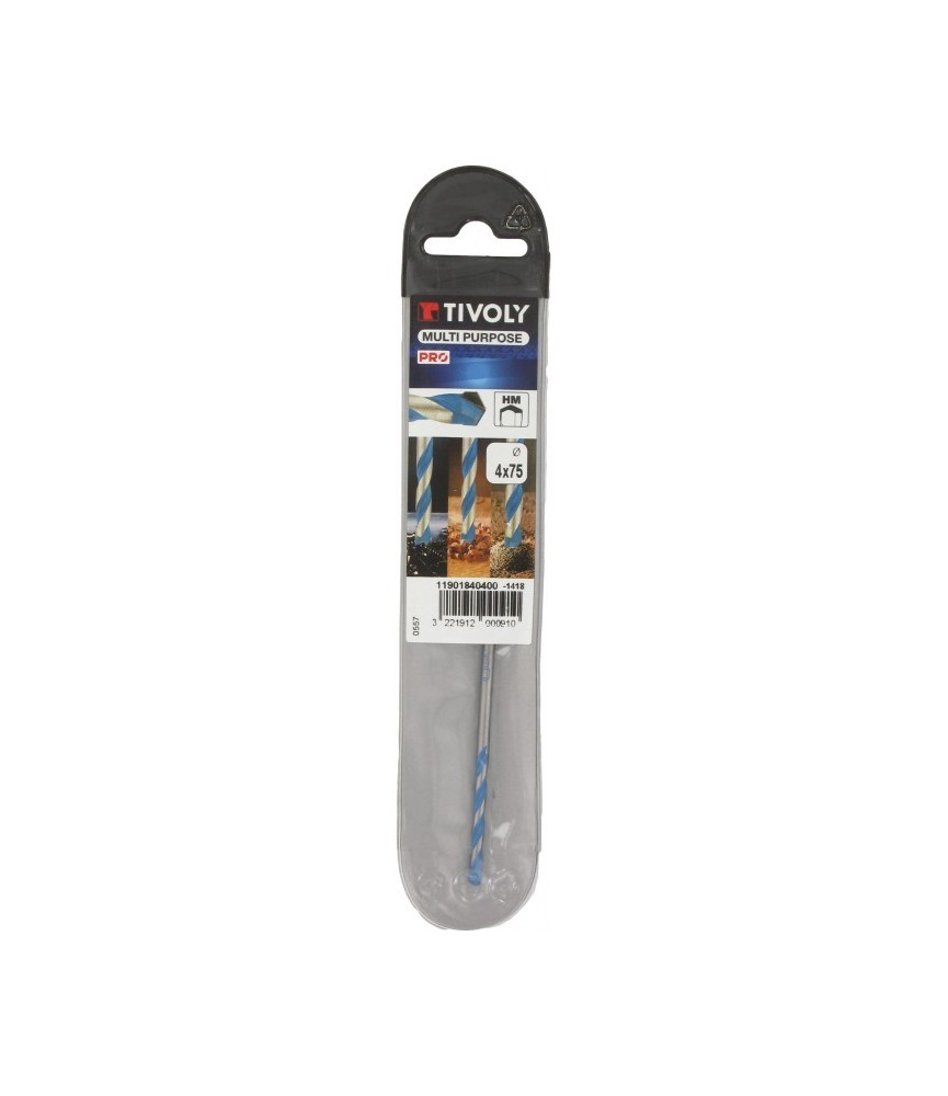 Foret béton Multi Purpose  4 mm x 75 mm - TIVOLY